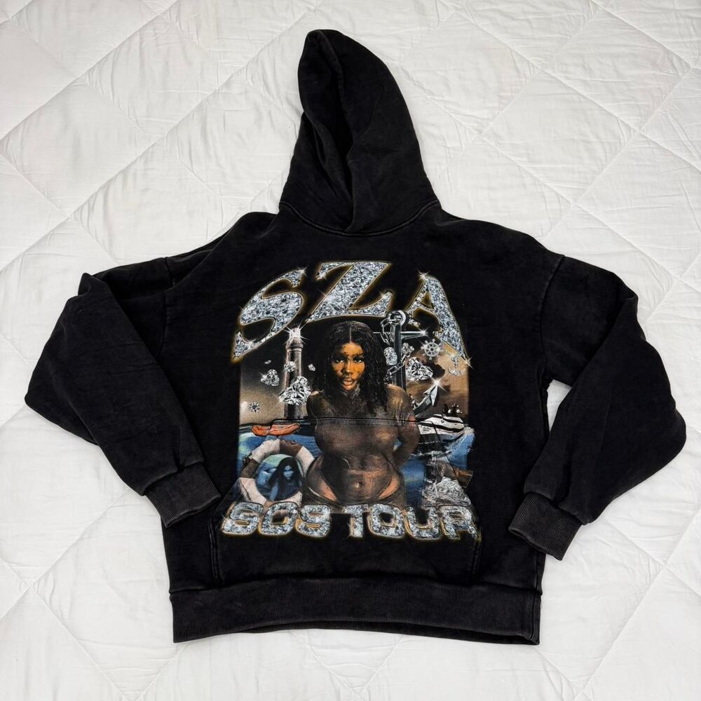 Unbranded Women's Black and Grey Hoodie
